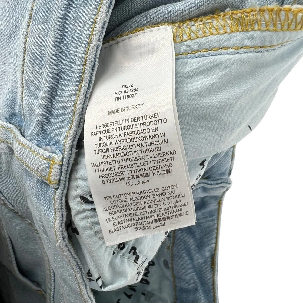 Boden Petite Light Wash High Rise Straight Leg Button Fly Girlfriend Jeans 4P